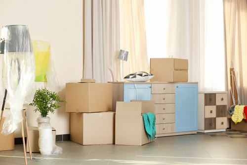 Moving team protecting property during a man and van service
