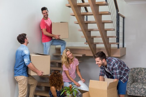 Packing and loading support for a Chelsea removal van