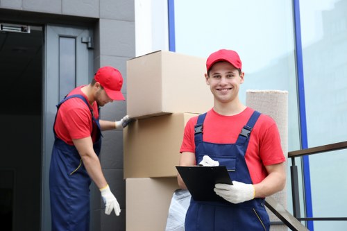 Commercial moving team planning a business relocation in Chelsea