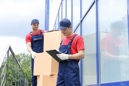 Careful loading of furniture and boxes for a Chelsea home move