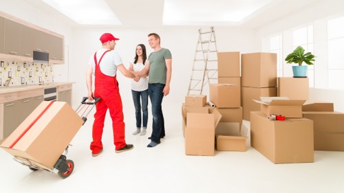 Packing and transporting belongings in a Chelsea flat